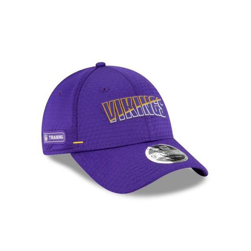 NFL Minnesota Vikings Official Summer Sideline Stretch Snap 9Forty Snapback (MKN2048) - Purple New Era Caps